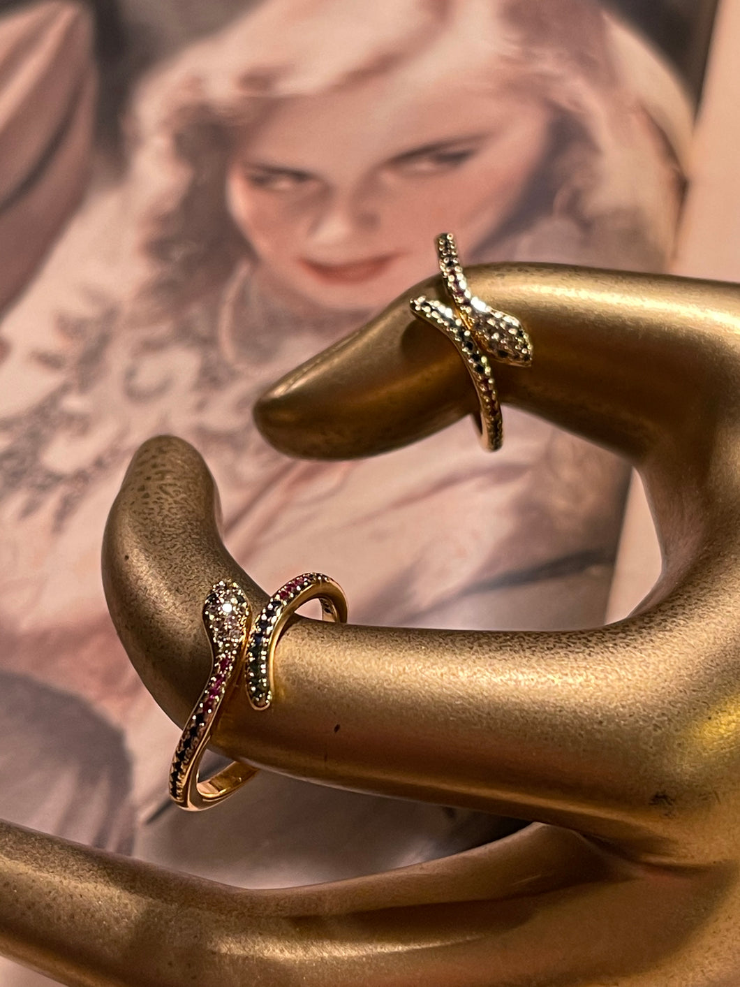 Paradise With Serpent Ring - 18k over brass
